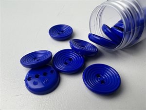 Knap - koboltblå med fin effekt, 15 mm